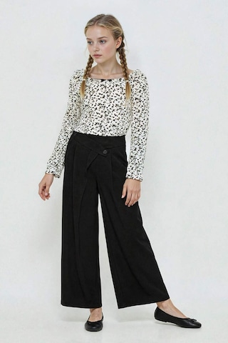 Defacto Kız Çocuk Baggy Fit Geniş Bol Paça Gabardin Pantolon G1622a825aubk59 Siyah