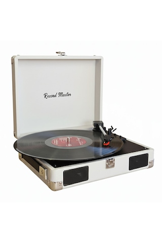Record Master Rm-311 Pikap - Tüm Plaklar İle Uyumlu- Power Banklere Bağlanarak Kullanılabilme Gri
