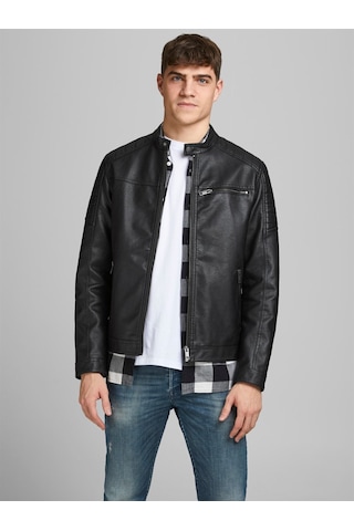 Jack & Jones JJerocky Jacket Noos Erkek Deri Mont Siyah