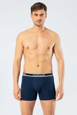 Cacharel 1338 Erkek 3'lü Likralı Uzun Paça Boxer-lacivert&indigo&saks Lacivert