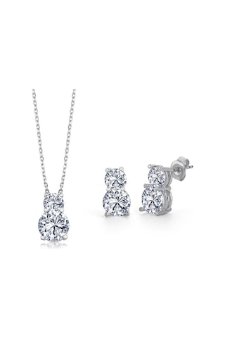 Mia Vento Çift Taş İkili Gümüş Set