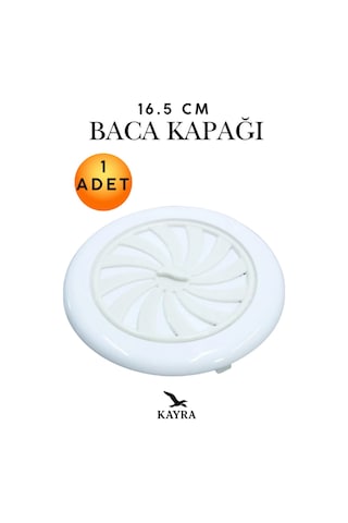 Baca Kapağı Ayarlı Dönerli Havalandırma Kombi Soba Havalık 16.5 Cm - Plastik Menfez Baca Başlığı Havalandırma Baca Kapağı Baca Sinekliği Isı İzolasyon Kapağı