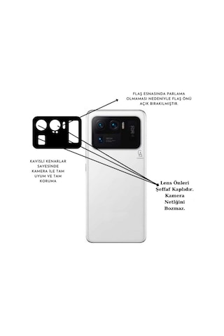 Xiaomi Mi 13t Pro Uyumlu Temperli Cam Ekran Koruyucu Ve Kamera Lens Koruyucu Seti