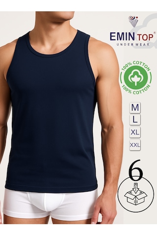 Mercan 6'lı Erkek Lacivert Penye Atleet