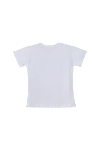 Civil Girls Fiyonklu 10-13 Yaş Tişört - Beyaz