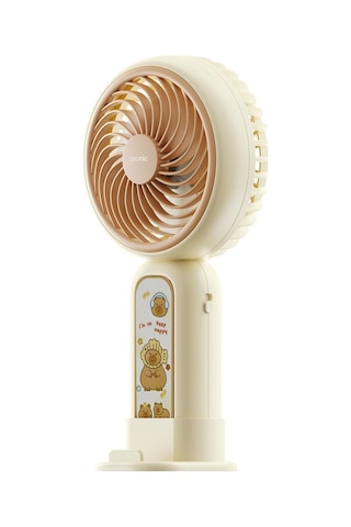 Asonic Afn20 Krem 250mah Dahili Pil Elde Taşınabilir Masaüstü Usb Fan Şarjlı Type-c Şarj 1 Adet