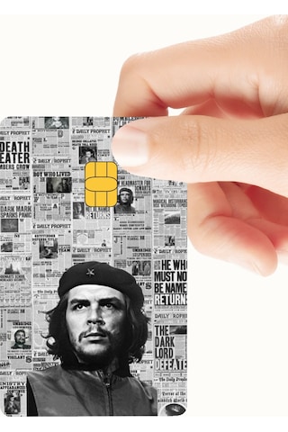 Che Guevara Gazete Temalı Kredi Ve Banka Kartı Kaplama Sticker Standart Che Guevara Gazete Temalı Kredi Ve Banka Kartı Kaplama Sticker Standart