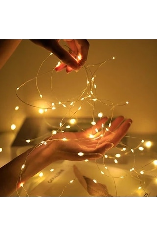 2 Adet 5 Metre Pilli Peri Dekor Işık Günışığı, Lamba Gün Işığı Yılbaşı Çam Ağacı Ev Süsleme Gün Işığı