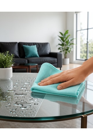 Cam Ayna Ve Parlak Yüzeyler İçin Mikrofiber Temizlik Bezi Leke Ve İz Bırakmaz 25331955