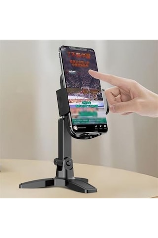 Masaüstü Telefon Standı 360 Derece Dönebilen Başlıklı Ayaklı Telefon Tripodu