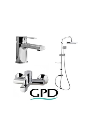 Gpd Solus Mbb55-Ml Armatür Musluk Batarya Banyo Seti 3'lü Krom