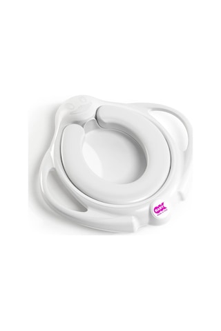 Okbaby Bebek Banyo Seti Pinguo Soft Klozet Adaptörü + Pasha Eğitici Koltuk Oturak K.beyaz