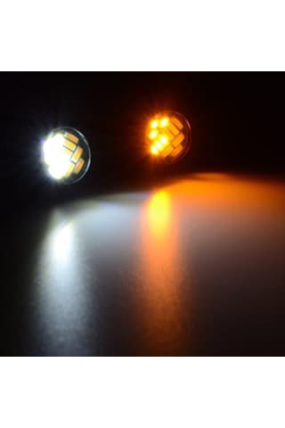 Çift Renk Ayna Altı Led Kartal Göz Led Gündüz Ledi Turuncu Beyaz