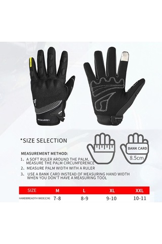 Pazly Bsddp Motosiklet Eldiveni - Kaymaz, Dokunmatik Ekran Uyumlu, Gece Reflektörlü Eldiven