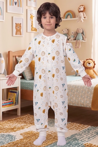 Baby Mod Bebek Çocuk Uyku Tulumu %100 Doğal Pamuk Özel Kumaş 1.0 Tog Unisex Mavi