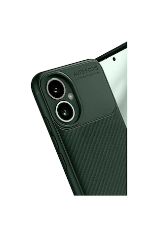 Ilkeshop Newface Honor 400 Kılıf Auto Focus Karbon Kapak - Koyu Yeşil