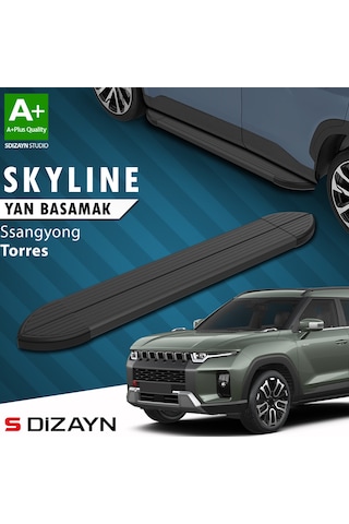 S-dizayn Ssangyong Torres Skyline Siyah Yan Basamak 183 Cm 2023 Üzeri A+ Kalite