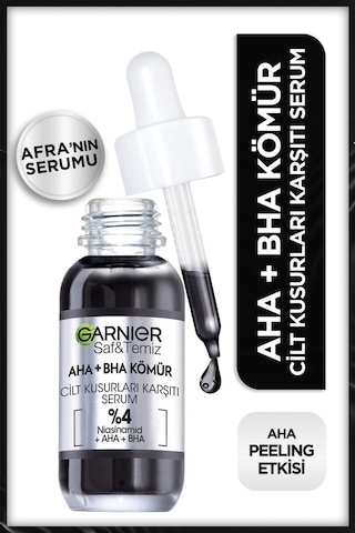 Garnier Aha Bha Cilt Kusurları Karşıtı Siyah Serum 30 ML