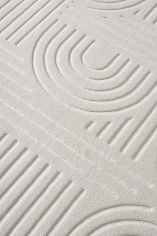 Raschel Carpet Bohem Krem Emboss Premium Seri Kaymaz Taban Jel Taban Halı Yolluk Antre Hol Krem