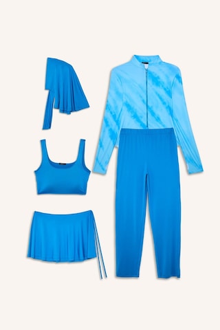 Defacto Regular Fıt Desenli 5li Burkini Mayo G9525ax26hsbe168 Mavi-be168