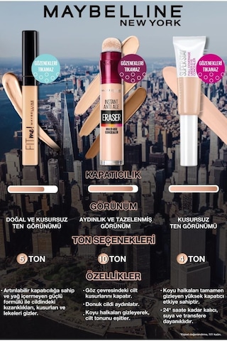 Maybelline New York Instant Eraser Renk Eşitleyici Kapatıcı Yeşil 5 ML