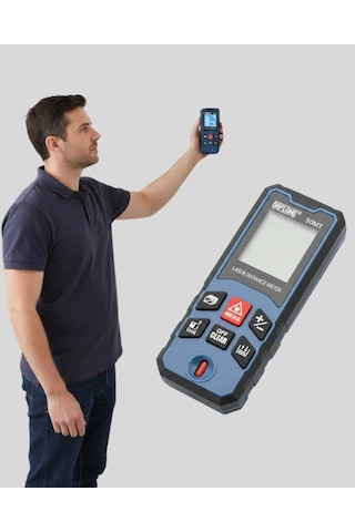 Mey İthalat 50 Metre Lazer Mesafe Ölçer Profesyonel Dijital Ölçüm Cihazı 0 - 300 MM