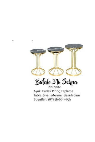 Brc Bufalo Zigon Model Metal Transmisyon Çelik Gold Renk Kaplama Siyah Mermer Temper Cam El Yapımı