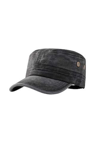 Tezzgelsin Unisex Eskitme Vintage Pamuklu Castro Kep Şapka 2'li Set Siyah - Lacivert