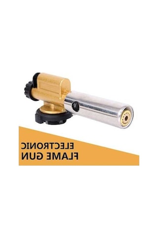 Createtech Elektronik Ateşleme Bakır Alev Bütan Gaz Brülörü Tabancası, Kamp Piknik Barbekü Kaynak Ekipmanları Çok Renkli