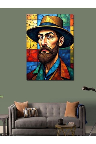 Kanvas Tablo Mozaik Stili Van Gogh 70cmx100cm