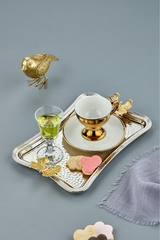 Cooker Özel Lüx Dikdörtgen Paslanmaz Çelik Tepsi 26 Cm Metalik