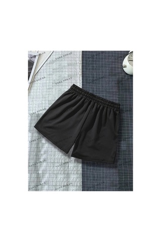 Tarzsokak Y2k Unisex Yaz Şort Bermuda Harajuka Anime Retro Kod-11584 Siyah