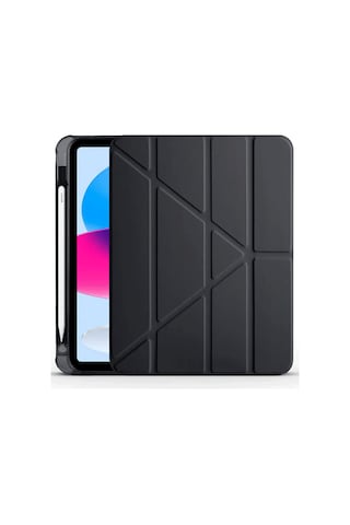 Cisteen Apple iPad Uyumlu 2022 10.9 10.nesil Kılıf Kalemlikli Standlı Sağlam Tablet Kılıfı Kapaklı Kılıf
