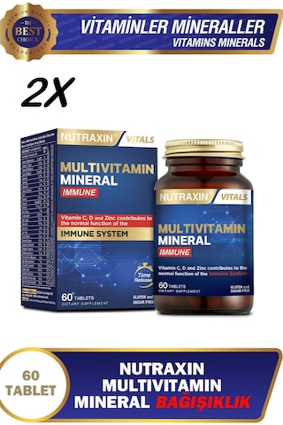Nutraxin Multivitamin Mineral Immune Complex 2x60tablet