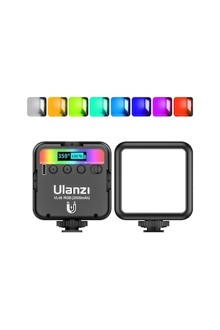 Electronıc Outlet Vl49 Video Ulanzı Taşınabilir Soğuk Rgb Led Led Kamera Işığı, Işığı Fotoğraf Aydınlatması, Aydınlatmalar Ayakkabılı 57782972 360 3 No Siyah