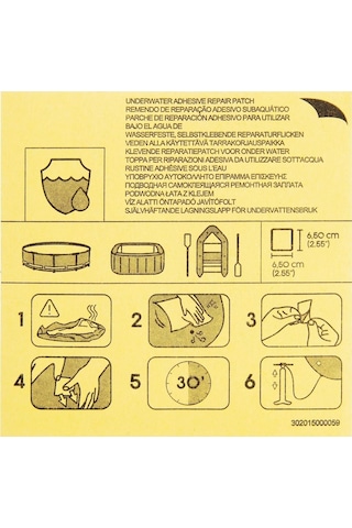 Bestway 62091 Su Altı Güçlü Tamir Yama Seti 10 Lu Paket
