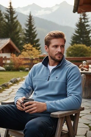 Buratti Slim Fit Anti-Pilling Tüylenme Yapmayan Bato Yaka Kışlık Şardonlu Erkek Polar 5906001 Açık Mavi