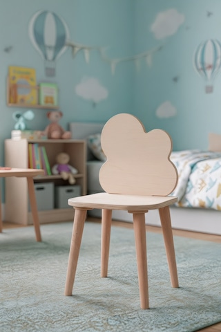 Montessori Çocuk Ahşap Oyun Etkinlik Çalışma Masası Sandalyesi Ahşap