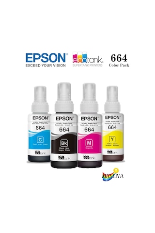Epson 664 C13T664 L220 Multipack Şişe Mürekkep Seti