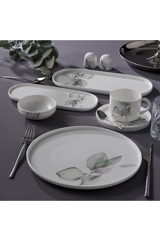 Jumbo Leaf Verdance 26 Parça 6 Kişilik Kahvaltı Takımı Beyaz