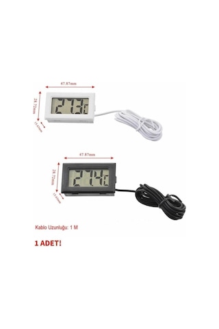 Sıcaklık Isı Termometresi Mini Dijital Isı Ölçer Ntc Sensör -50c 110c Buzdolabı Akvaryum Oda