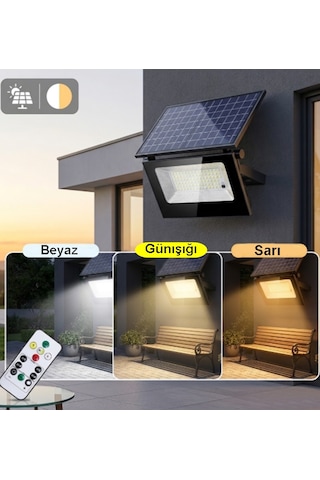 60 Watt Solar Led Projektör - Güneş Enerjili Solar Bahçe Lambası İp67