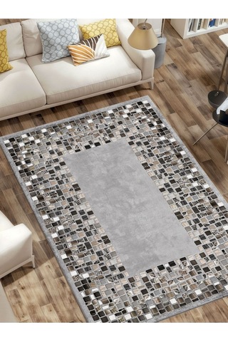 Dijital Baskılı Yıkanabilir Kaymaz Taban Salon Ve Oturma Odası Halısı 1190h 001