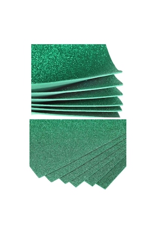Artlantis Yeşil Simli Eva 50x70 Cm 2 Adet Simli Eva Süngeri Okul Kreş Anasınıfı Elişi Etkinlikleri