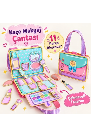 Keçe Makyaj Çantası Keçe Oyuncak