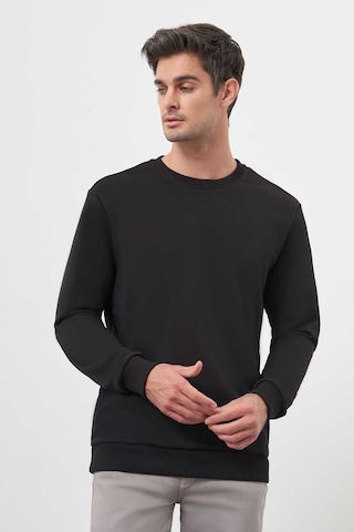 Morven Erkek Siyah Basic Bisiklet Yaka Sweat-shirt 25ks063005001 Siyah Siyah