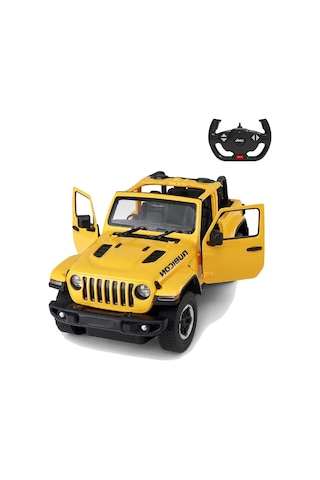 1:14 Uzaktan Kumandalı Araba Jeep Wrangler Rubicon Man Kapı Açıla Sarı