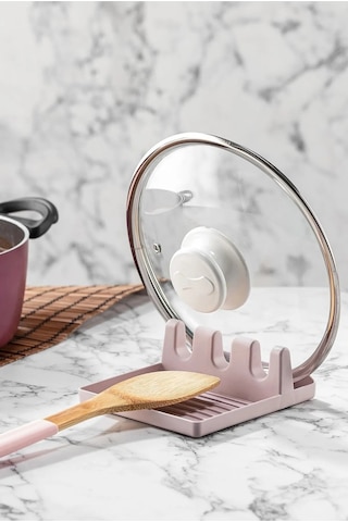 Bayev 2 Adet Kirli Kaşıklık Kepçe Altlığı Tencere Kapak Tutucu Ve Kaşıklık - Tencere Kapağı Standı