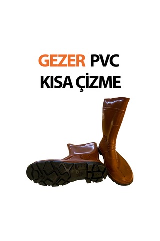 Gezer Krep Kısa Çizme Siyah Tabanlı