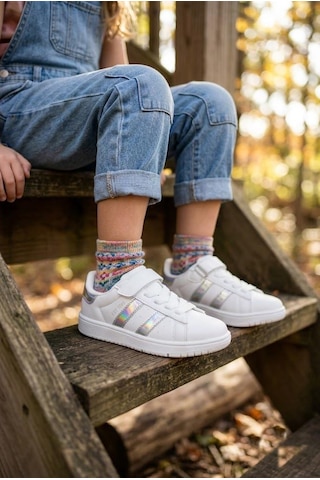 Fort Cool Cooper Rahat Esnek Sneaker Kız Çocuk Spor Ayakkabı Beyaz